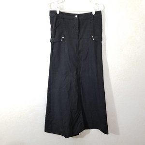 LIP SERVICE Long Denim & Lace Maxi Skirt goth punk